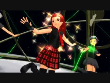 【MMD】麗華さんとレッドショルダーで「リリリリ★バーニングナイト」