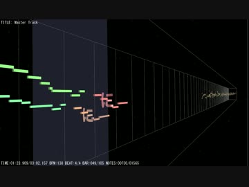 MIDITrail で Bad Apple!! GUMI のボカロ歌詞を表示するテスト