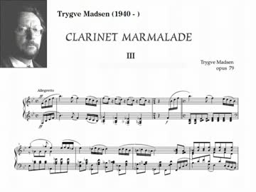 T.Madsen - Clarinet Marmalade, for 3 klarinetter og klavert, Op. 79: III. Allegretto