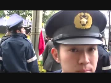 【脱原発デモのテント】を警察に【 撤去させる】 在特会・福岡支部