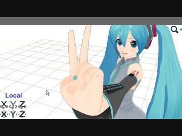 【MMD】偽パースモーフ、髪モーフテスト【モデルテスト】