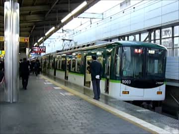 【京阪電車】枚方市駅･上り平日夕ラッシュ