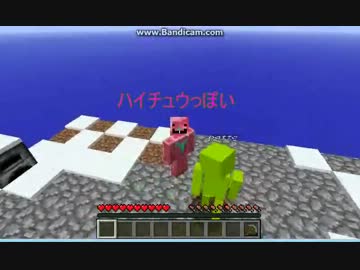 【Minecraft】スカイブロック　この二人がやるとこうなる　Part2-1
