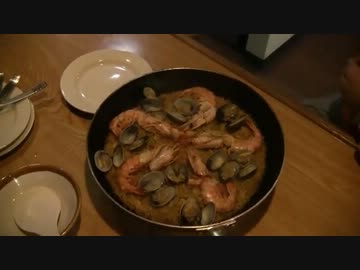 普通にパエリア作りました