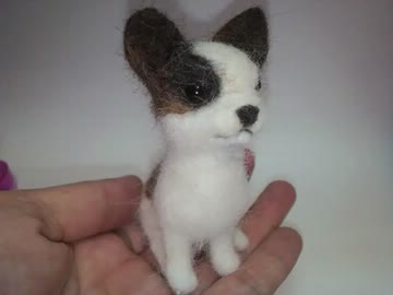 犬の毛で犬を作ってみた【犬毛フェルト？】