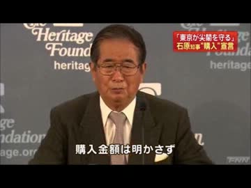 尖閣買取 石原都知事のニュース１０個