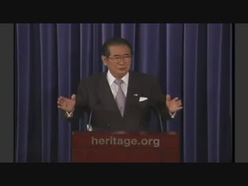 石原都知事ワシントン会見／占領憲法無効破棄論・尖閣諸島購入他