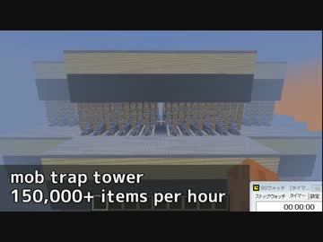 mob trap tower 150,000+ items per hour