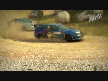 DiRT2 ラリーコースで無理やりレースしてみた。