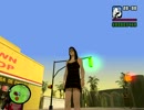 GTA SA 女性が若干古い感じのタクシーに乗って帰宅