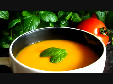 謎野菜とミントのスープ