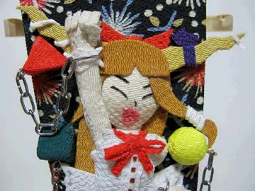 萃香の羽子板押絵を作ってみた