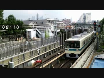 【定点観測】小田急世田谷代田平日8時台（ダイヤ乱れ）【10倍速】