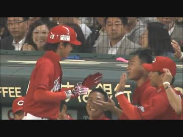 12年04月24日　広島カープ　堂林プロ初HR＆なぜか険しい顔の前田神w