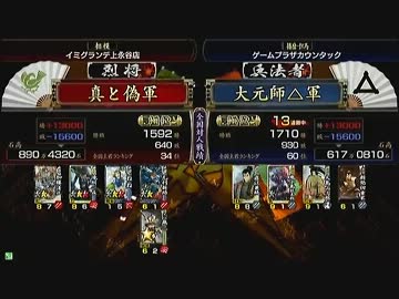 戦国大戦　頂上対決　2012/4/25　真と偽軍　ＶＳ　大元帥△軍
