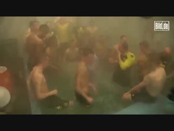 ドルトムント選手たちの優勝決定後のようす