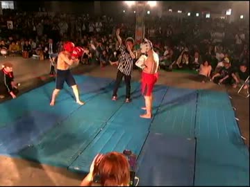 超ミドリンピック「ガチンコボクシング対決～横山緑ＶＳ石川典行１R」