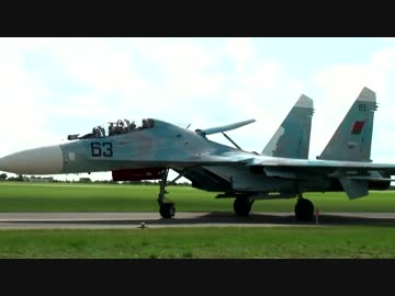 ラドム航空ショー 2009　スホーイ SU-27UB 墜落