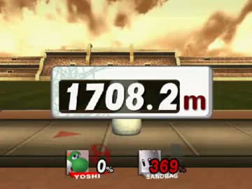 【TAS】【スマブラX　ホームランコンテスト】ヨッシー1708.2m