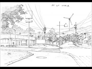 『この大空に、翼をひろげて』 の背景を描いてみた