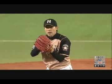 多田野投手の超スローボールを福浦選手がクリーンヒット