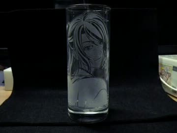 【痛グラス】沖田総司をグラスに彫ってみた【薄桜鬼】