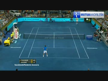 フェデラーvsラオニチ　マドリードマスターズ2012 ２回戦