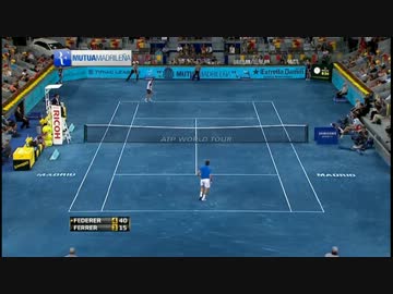 フェデラーvsフェレール　マドリードマスターズ2012準々決勝