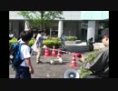 ５．１３　ロート製薬抗議街宣７　菊川代表街宣終了後告知