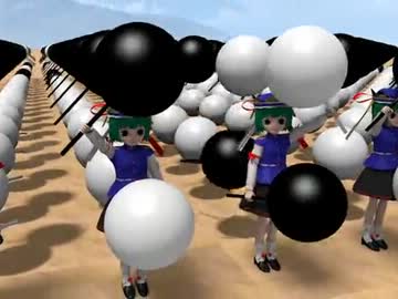 四季映姫が Bad Apple!! に白黒つけてみた