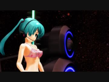【MMD】らぶ式みくさんが花柄水着でNostalogic