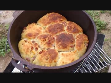 【野外料理】 ダッチオーブンでパン作り 【camesky】