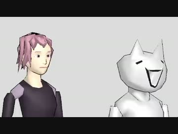 [MMD:WIP日記]ローポリ私服すっぴんルカさんとポリゴンモナー