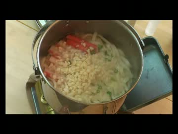 本日のソロキャンプ１　３日目　朝食