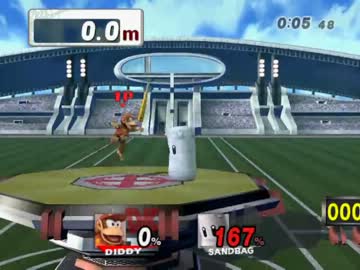 【TAS】【スマブラX　ホームランコンテスト】ディディー　1814.4m