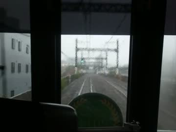 前面展望【大雨で視界悪】 小田急多摩線[多摩急行|唐木田] (メトロ16000系)