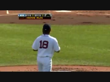 20120610　松坂復帰登板部分　レッドソックスvsナショナルズ　part1
