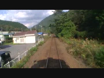 【前面展望】原向（手前）ー通洞【わたらせ渓谷鐵道Vol.5】