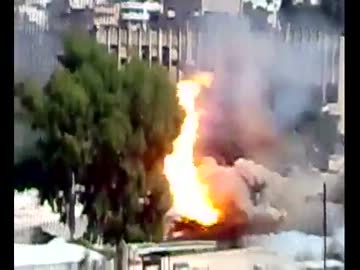 the syria armor hit by RPG