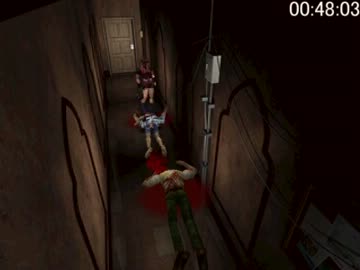 PC版バイオハザード2 ノーセーブでナイフ殲滅 クレア表 Part2