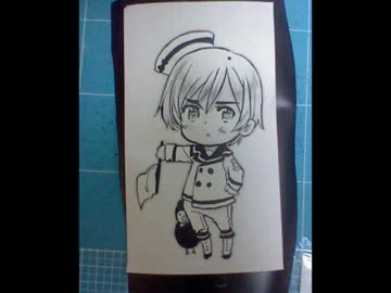 【APヘタリア】アイス君のステッカーを作ってみた