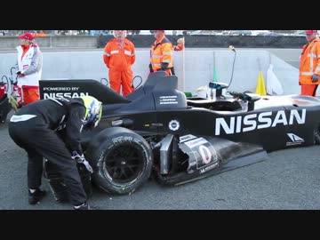 2012 ル・マン24時間　傷ついたデルタウイングの修復を試みる本山哲