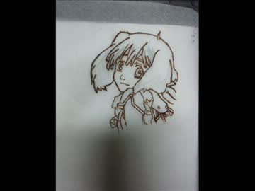 チョコでマクロスＦのランカを描いてみた