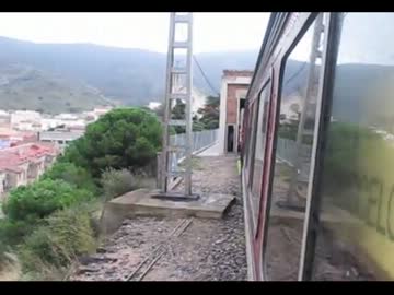 Catalan Talgo 軌間変更装置通過