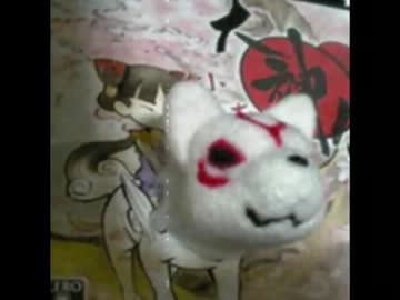 羊毛フェルトで白なまこちゃん作って撮ってみた。