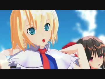 【MMD】アリス・霊夢・魔理沙ですーぱー☆あふぇくしょん