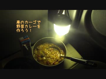 車のカーゴで野菜カレーを作ろう