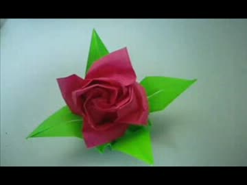 【折り紙】心折らないバラの飾り台（おまけのやり直し）