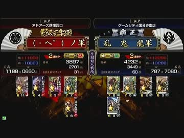戦国大戦　頂上対決　2012/6/26　（・へ゜）　ノ軍　ＶＳ　乱　鬼　龍軍