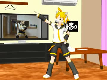 【MMD男祭り】[ ω ]のレンくんにぺろぺろを踊ってもらったよ【トレース】